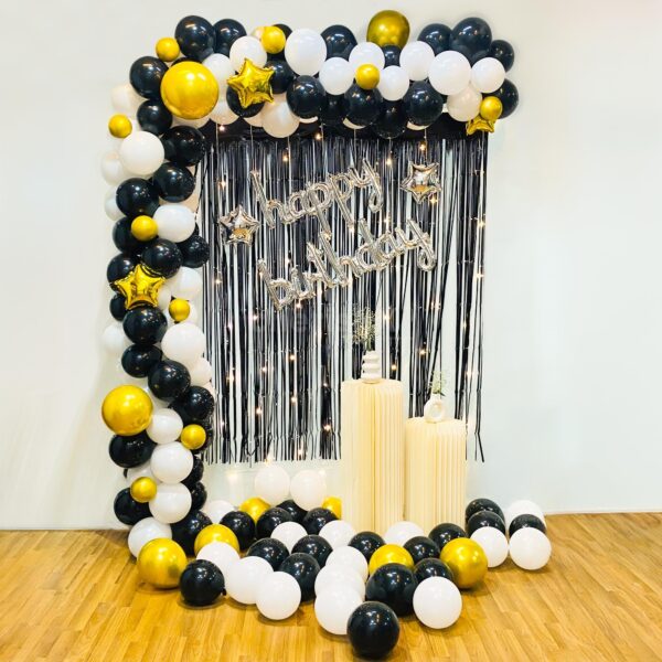 Black  Golden Baloon Decor