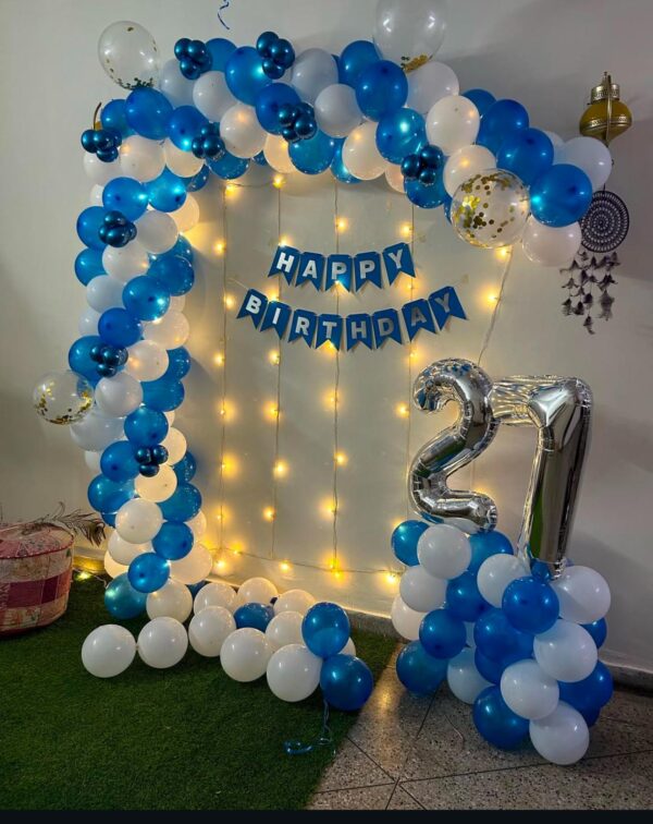 L shape balloon decor