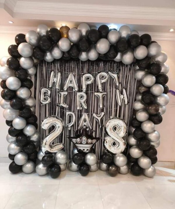 Black silver, Balloons Décor