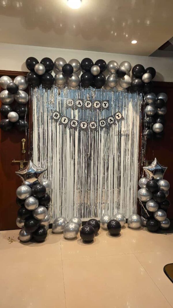 Silver Theme Birthday Décor