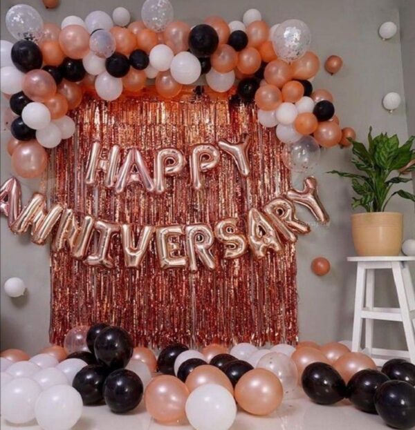 Rose Gold theme anniversary, Decoration